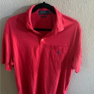 Polo by Ralph Lauren Men's red Pocket Polo Shirt men’s M pony, cotton preppy
